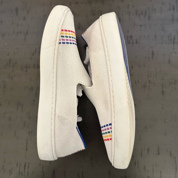 Rothy’s White Rainbow The Kids Sneaker - Picture 3 of 7